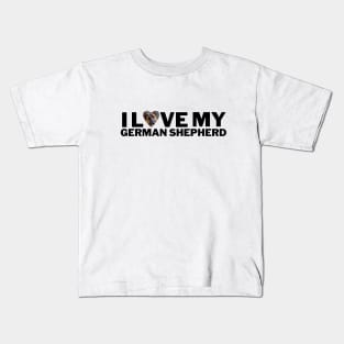 I love my German Shepherd Heart design Kids T-Shirt